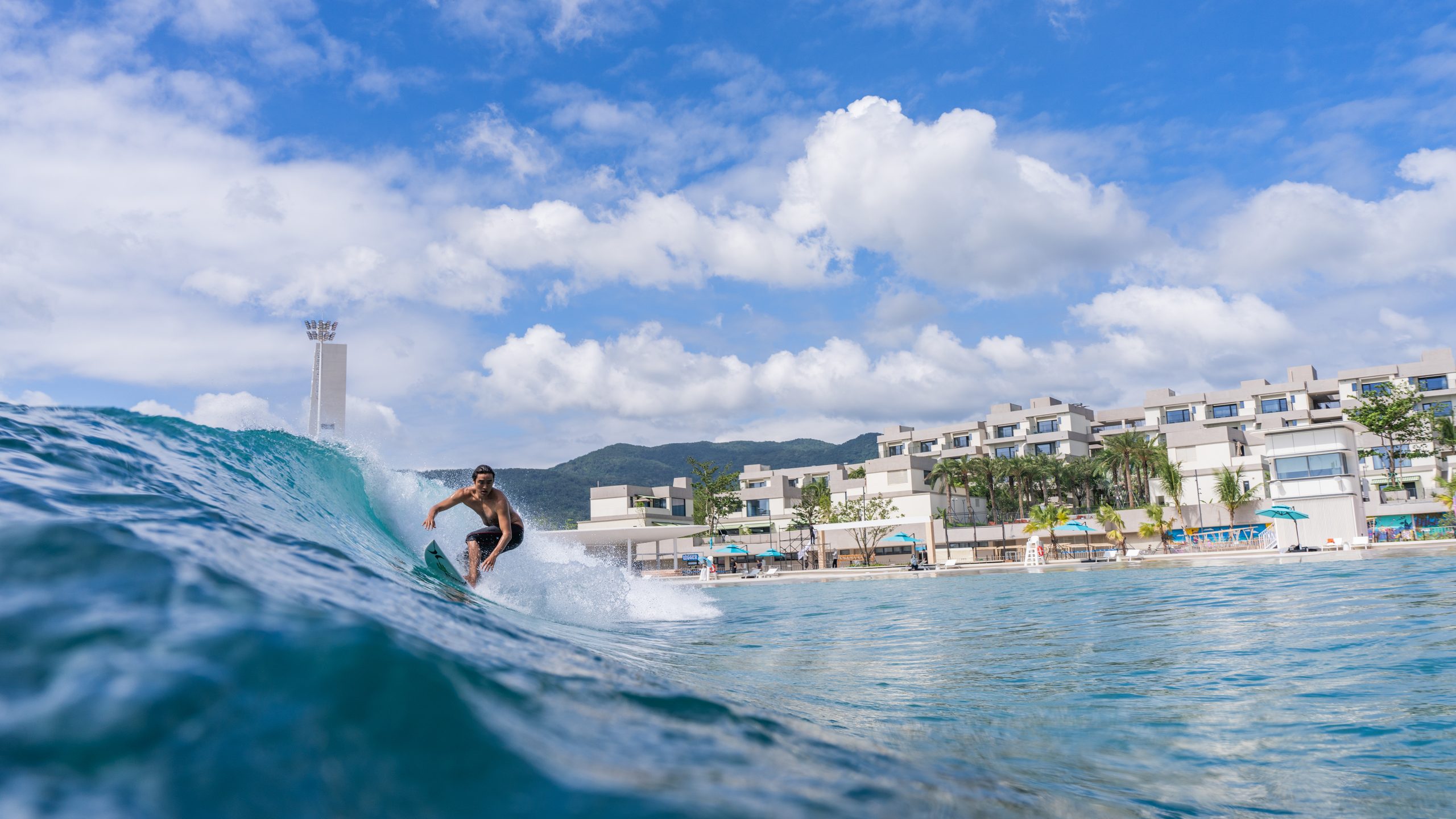 Surf pool surfer action